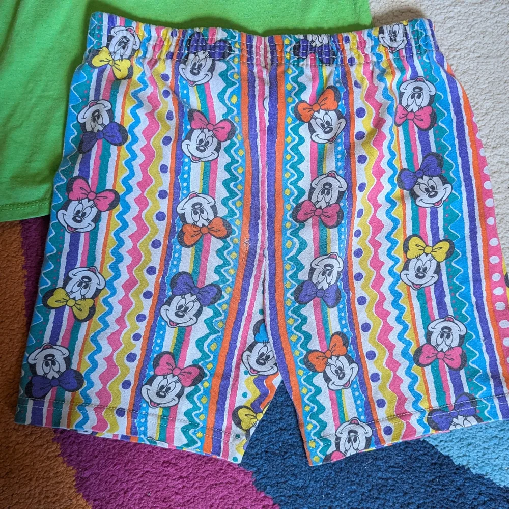 90s Mickey Mouse Colorful Patterned Shorts - Picture 2 of 5